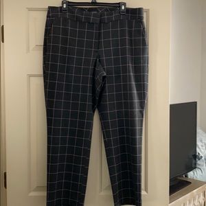 Loft Julie windowpane slacks. Size 14